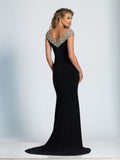 Prom lace satin mermaid trumpet long dress