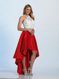 Prom lace satin mermaid trumpet long dress