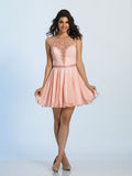 Dave & Johnny  lace short prom homecoming cocktail dress