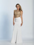 Prom lace satin mermaid trumpet long dress