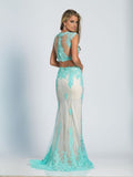 Prom lace satin mermaid trumpet long dress