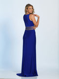 Prom lace satin mermaid trumpet long dress