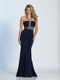 Prom lace satin mermaid trumpet long dress