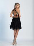 Dave & Johnny  lace short prom homecoming cocktail dress