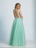 Prom lace satin mermaid trumpet long dress
