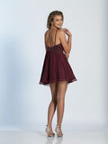 BEADED Dave & Johnny  lace short prom homecoming cocktail dress