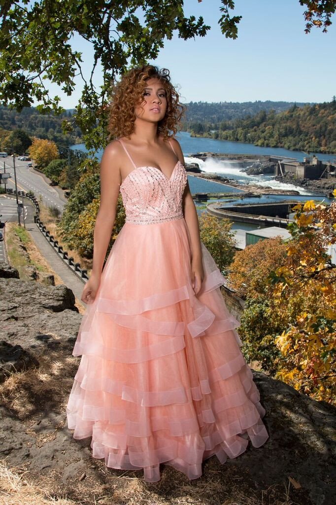 Prom lace satin mermaid trumpet long dress