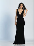 Prom lace satin mermaid trumpet long dress