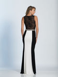 Prom lace satin mermaid trumpet long dress