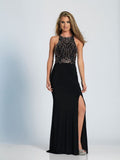 Prom lace satin mermaid trumpet long dress