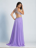 Prom lace satin mermaid trumpet long dress