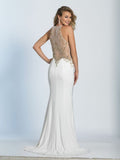 Prom lace satin mermaid trumpet long dress