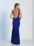 Prom lace satin mermaid trumpet long dress