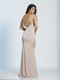 Prom lace satin mermaid trumpet long dress