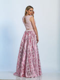 Prom lace satin mermaid trumpet long dress