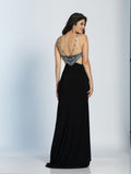 Prom lace satin mermaid trumpet long dress