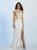 Prom lace satin mermaid trumpet long dress