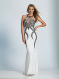 Prom lace satin mermaid trumpet long dress