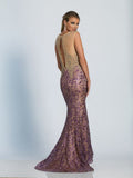Prom lace satin mermaid trumpet long dress
