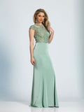 Prom lace satin mermaid trumpet long dress