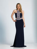Prom lace satin mermaid trumpet long dress