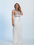 Prom lace satin mermaid trumpet long dress