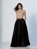 Prom lace satin long dress