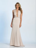 Prom lace satin mermaid trumpet long dress
