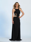 Prom lace satin mermaid trumpet long dress