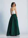 Prom lace satin long dress PLUS