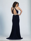 Prom lace satin mermaid trumpet long dress