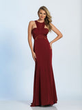 Prom lace satin mermaid trumpet long dress