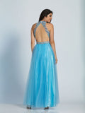 Prom lace satin mermaid trumpet long dress