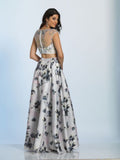 Prom lace satin long dress
