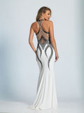 Prom lace satin mermaid trumpet long dress