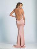 Prom lace satin mermaid trumpet long dress