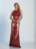 Prom lace satin mermaid trumpet long dress