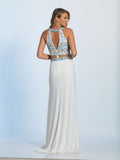 Prom lace satin mermaid trumpet long dress