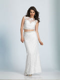 Prom lace satin mermaid trumpet long dress