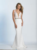 Prom lace satin mermaid trumpet long dress