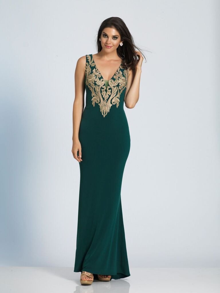 Prom lace satin mermaid trumpet long dress