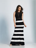 Prom lace satin mermaid trumpet long dress