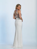 Prom lace satin mermaid trumpet long dress