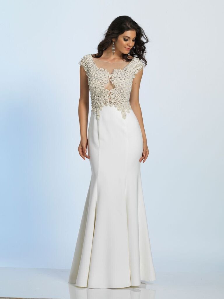 Prom lace satin mermaid trumpet long dress