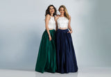 Prom lace satin mermaid trumpet long dress