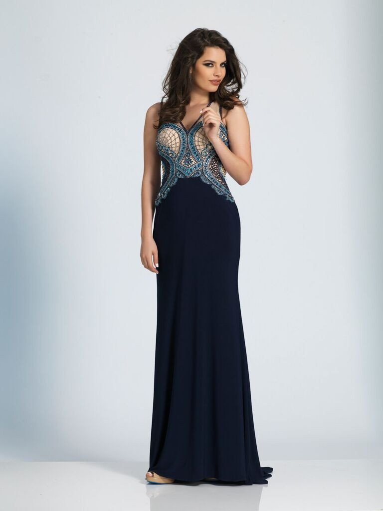 Prom lace satin mermaid trumpet long dress