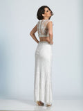 Prom lace satin mermaid trumpet long dress