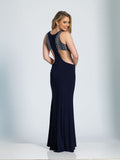Prom lace satin mermaid trumpet long dress