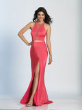 Prom lace satin mermaid trumpet long dress