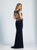 Prom lace satin mermaid trumpet long dress